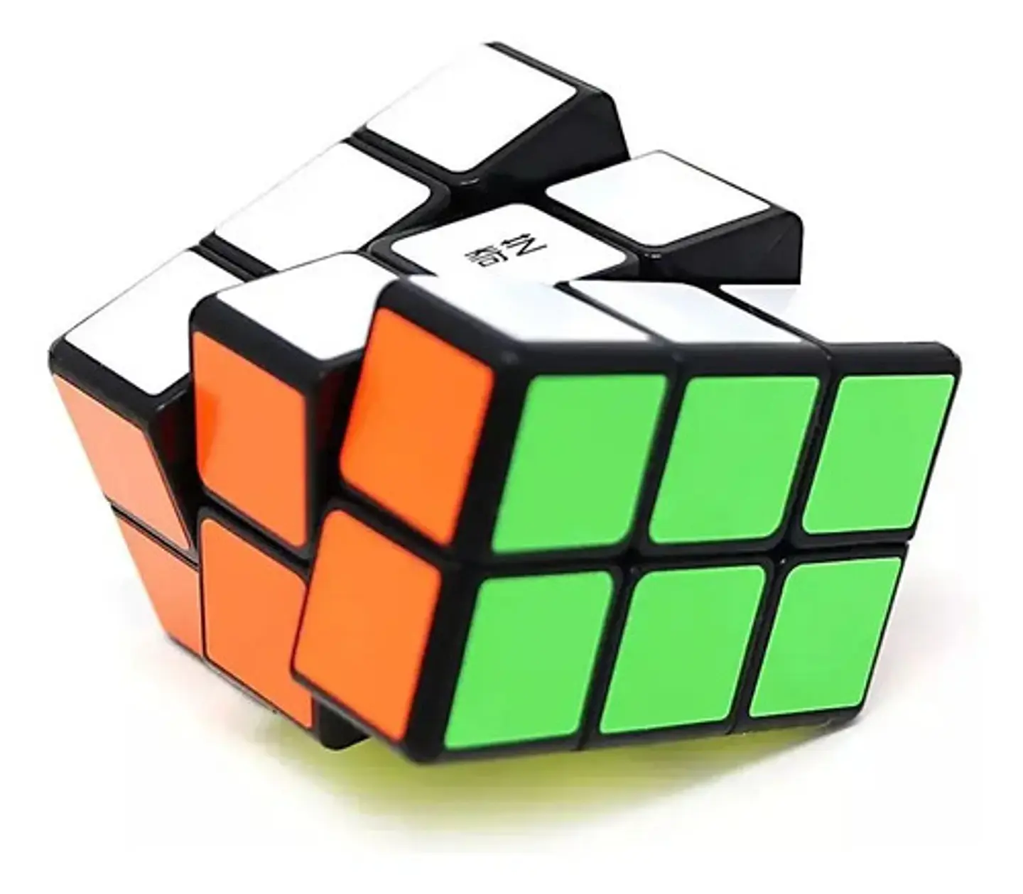 Cubo Profesional Velocidad 3x3x2 Base Negra Stickers Qiyi 2