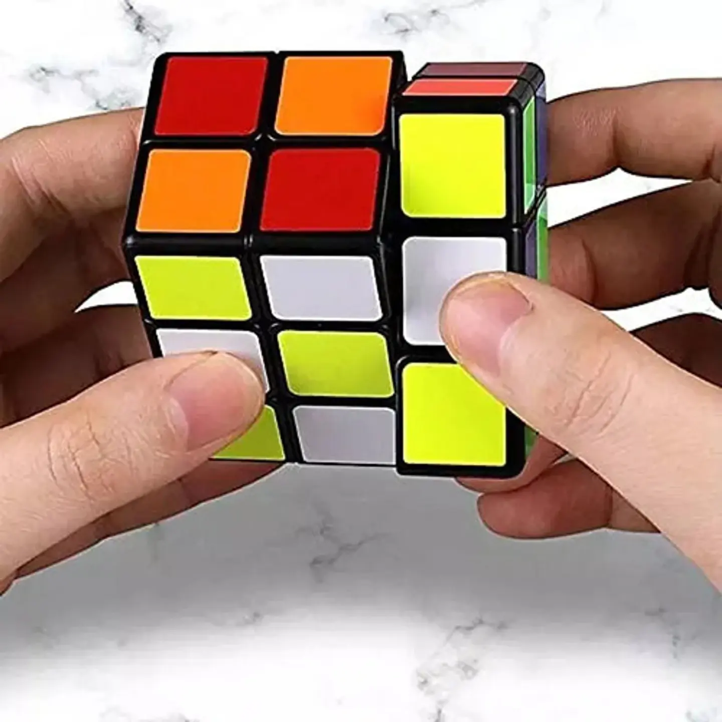Cubo Profesional Velocidad 3x3x2 Base Negra Stickers Qiyi 3