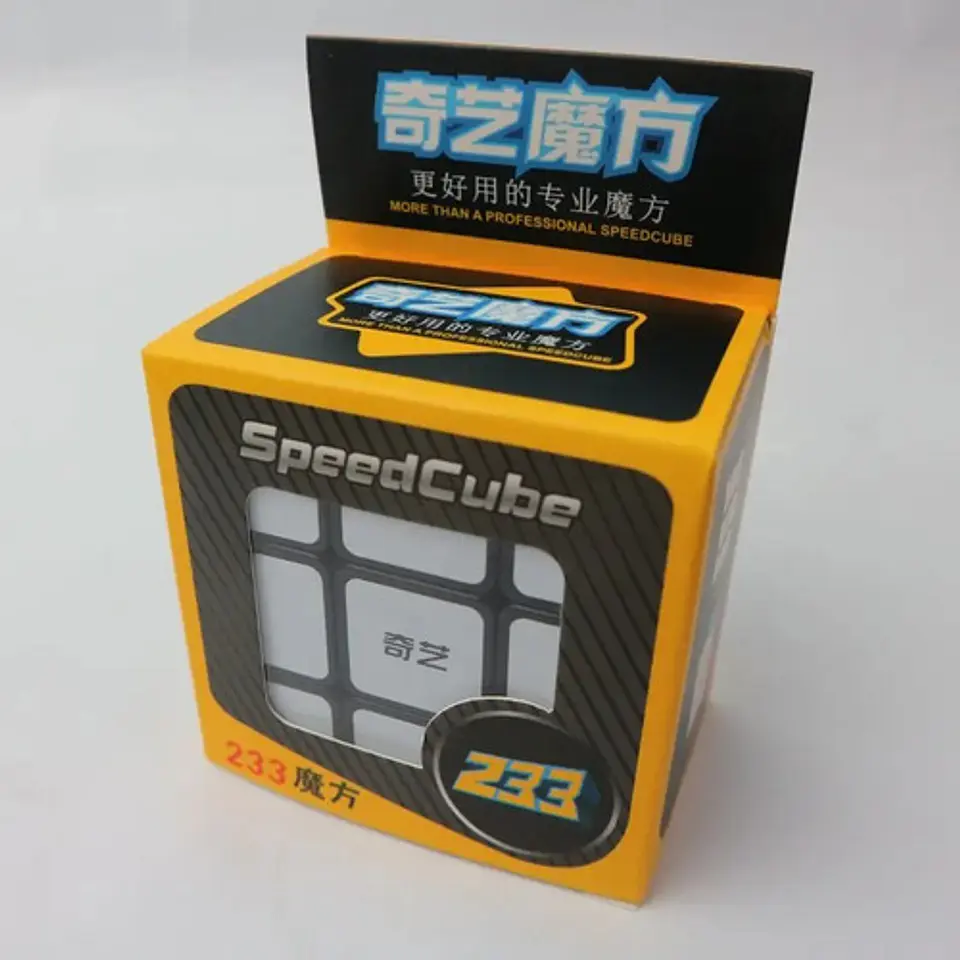 Cubo Profesional Velocidad 3x3x2 Base Negra Stickers Qiyi 4