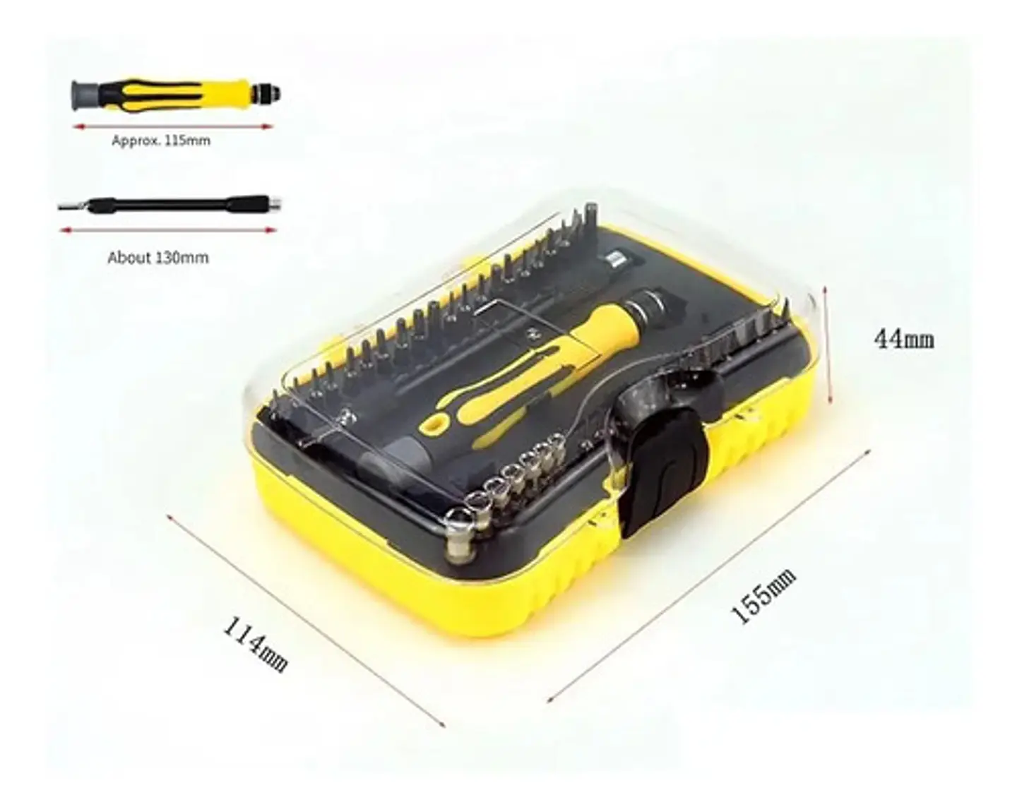 Juego Destornilladores Copas Graduables Estuche Computador 2