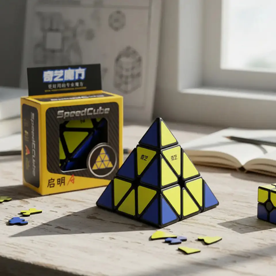 Cubo Mágico Rubik Piramide Qiyi Qiming Pyraminx / Cea Estructura Negro 1