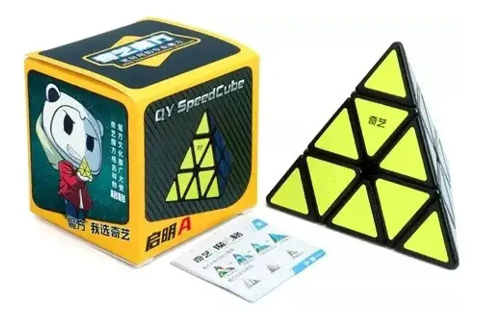 Cubo Mágico Rubik Piramide Qiyi Qiming Pyraminx / Cea Estructura Negro 5