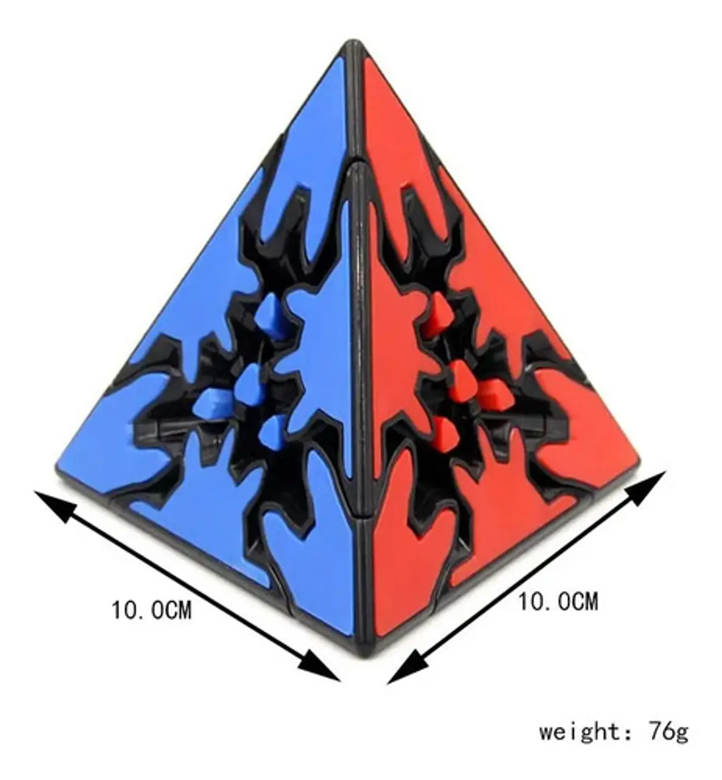 Cubo Mágico Pirámide 3x3x3 Con Engranajes Qiyi Mofangge, Negro Negra Eqy756 2