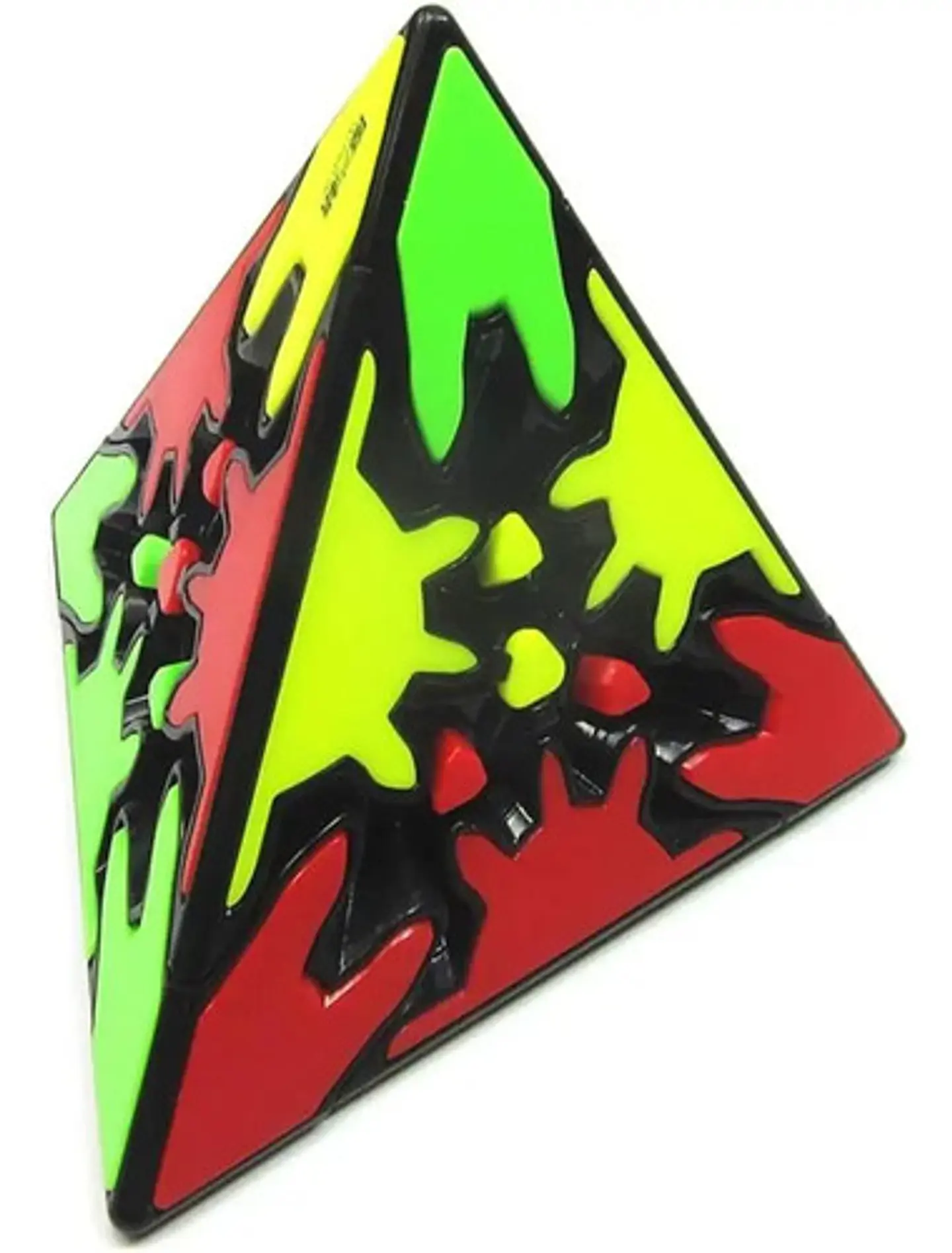 Cubo Mágico Pirámide 3x3x3 Con Engranajes Qiyi Mofangge, Negro Negra Eqy756 3