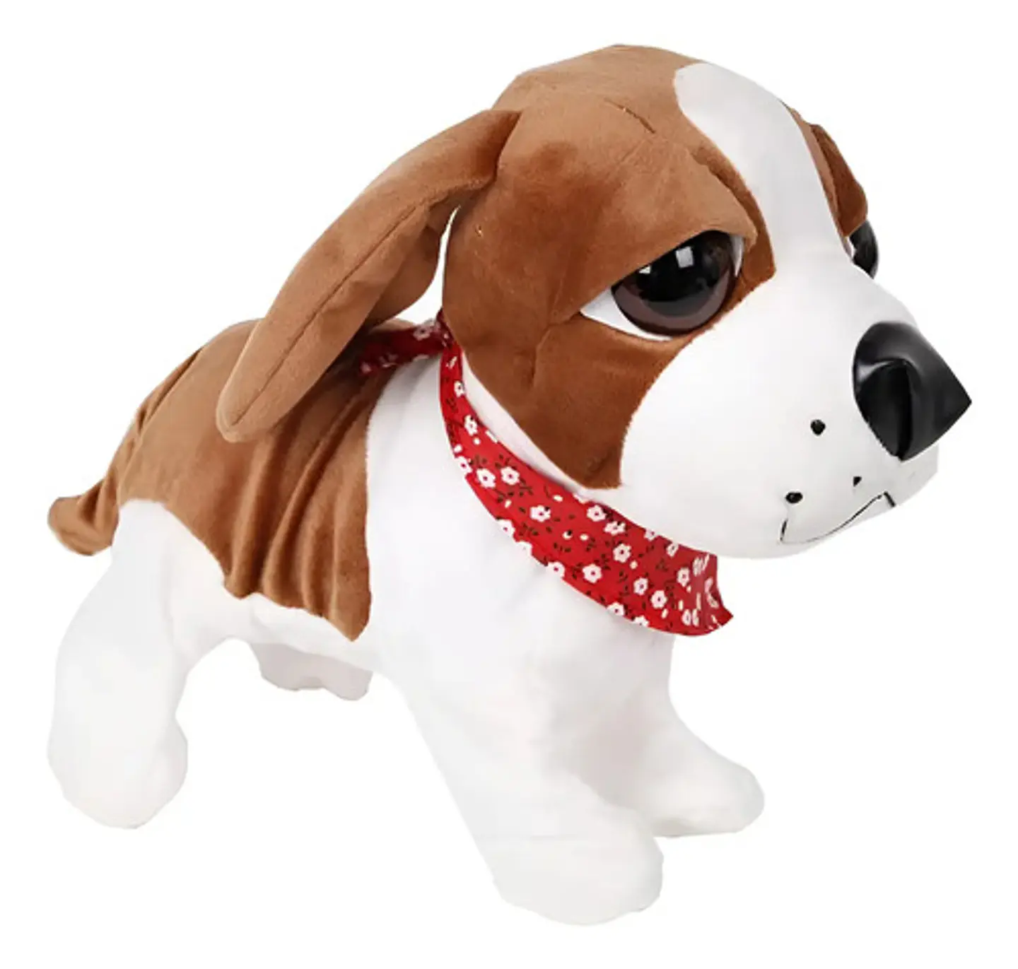 Perro Peluche Control Collar Camina Ladra Mueve La Cola 4