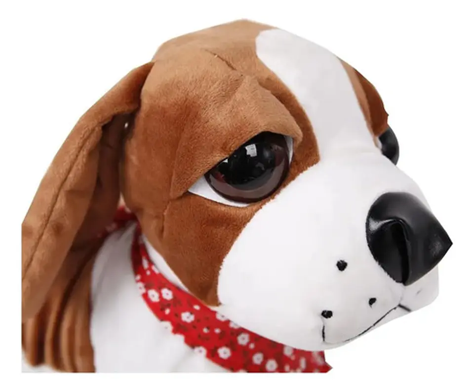 Perro Peluche Control Collar Camina Ladra Mueve La Cola 5