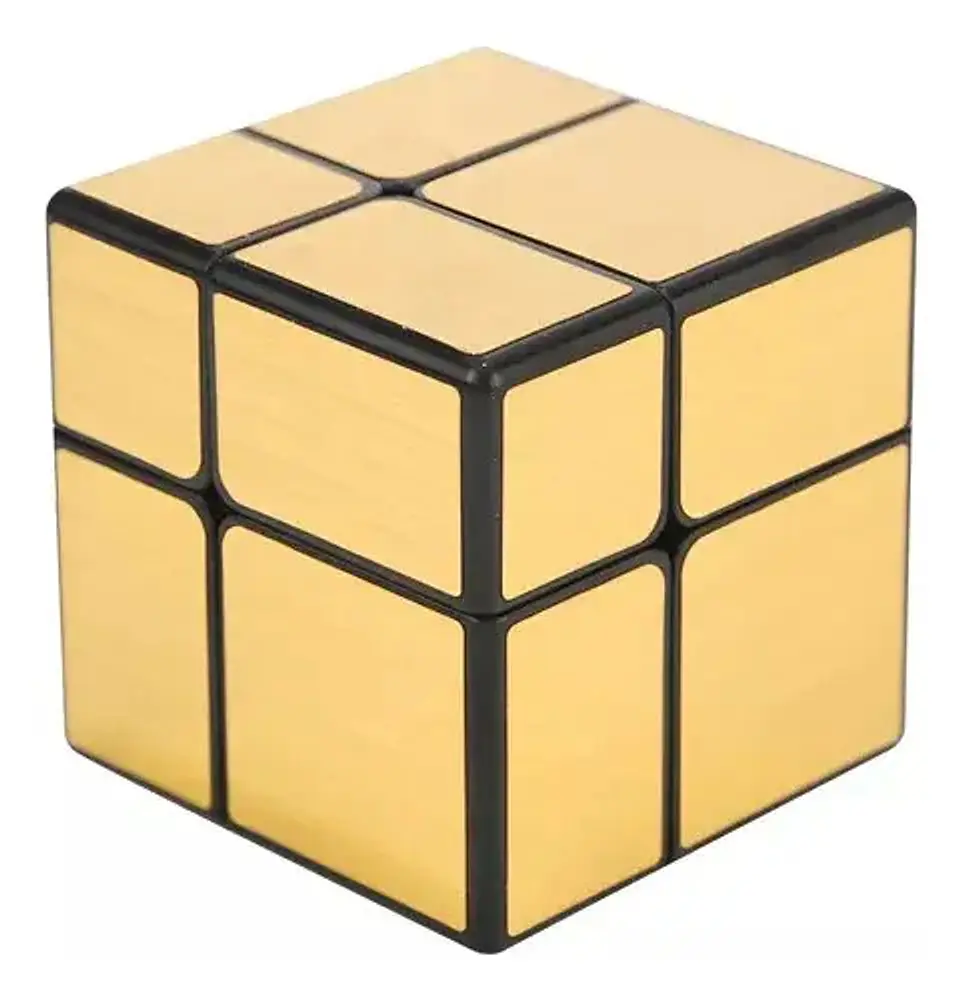 Cubo Rubik Qiyi Mirror 2x2 Speed Dorado Espej Original Plata 2