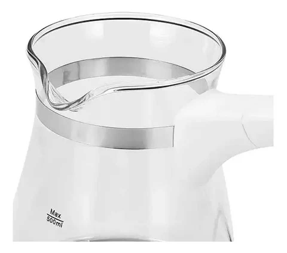 Cafetera Eléctrica Sokany Cristal 500ml Vidrio Blanca Blanco 110v 6