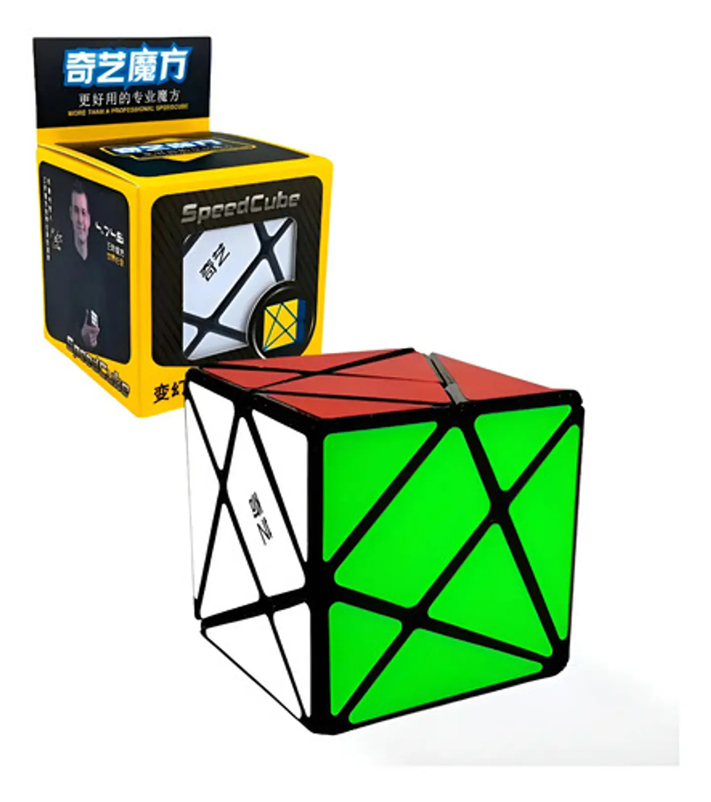 Cubo Rubik Qiyi Axis 3x3 Color De La Estructura Negro 1