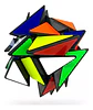 Cubo Rubik Qiyi Axis 3x3 Color De La Estructura Negro - Miniatura 2