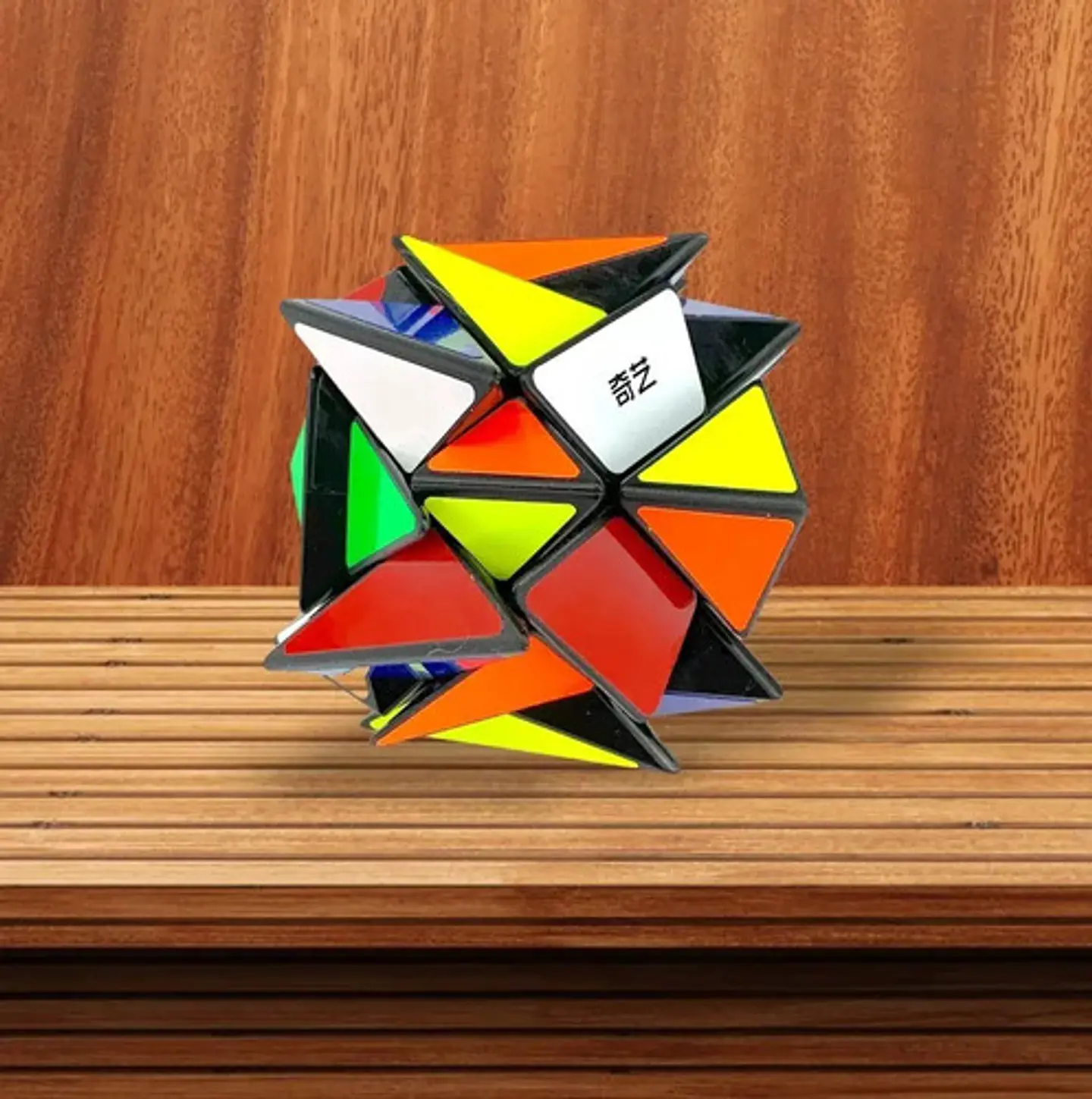 Cubo Rubik Qiyi Axis 3x3 Color De La Estructura Negro 6
