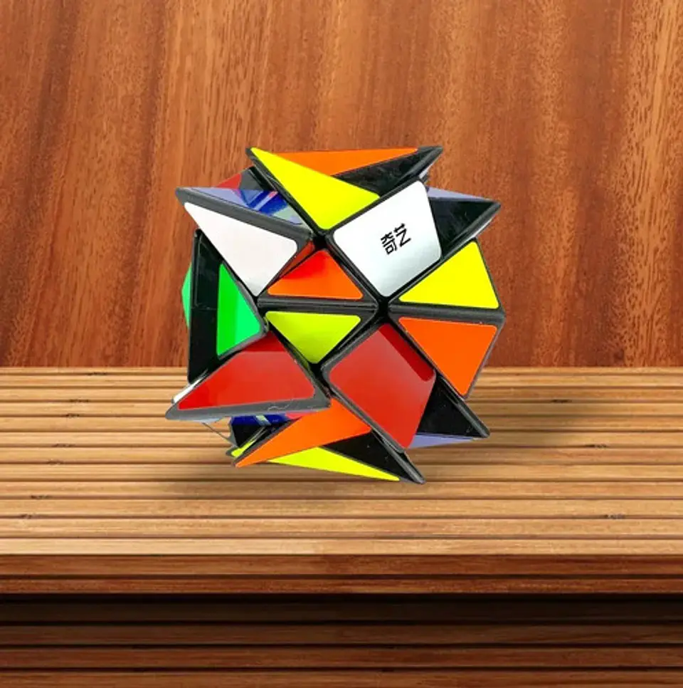 Cubo Rubik Qiyi Axis 3x3 Color De La Estructura Negro 6