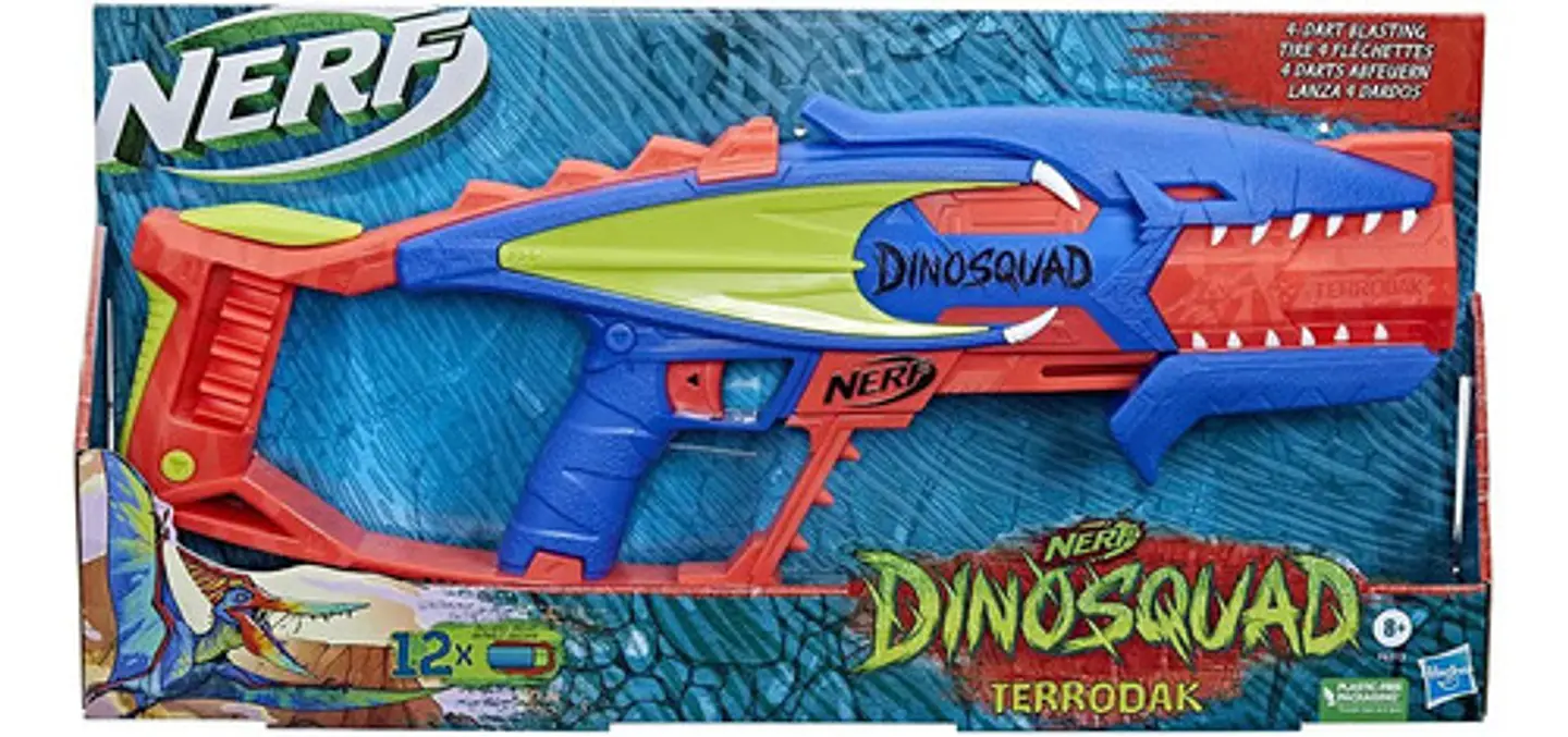 Nerf Dinosquad - Lanzador Terrodak - 12 Dardos Azul 2