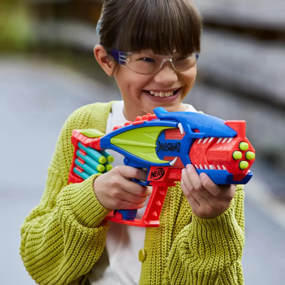 Nerf Dinosquad - Lanzador Terrodak - 12 Dardos Azul 3