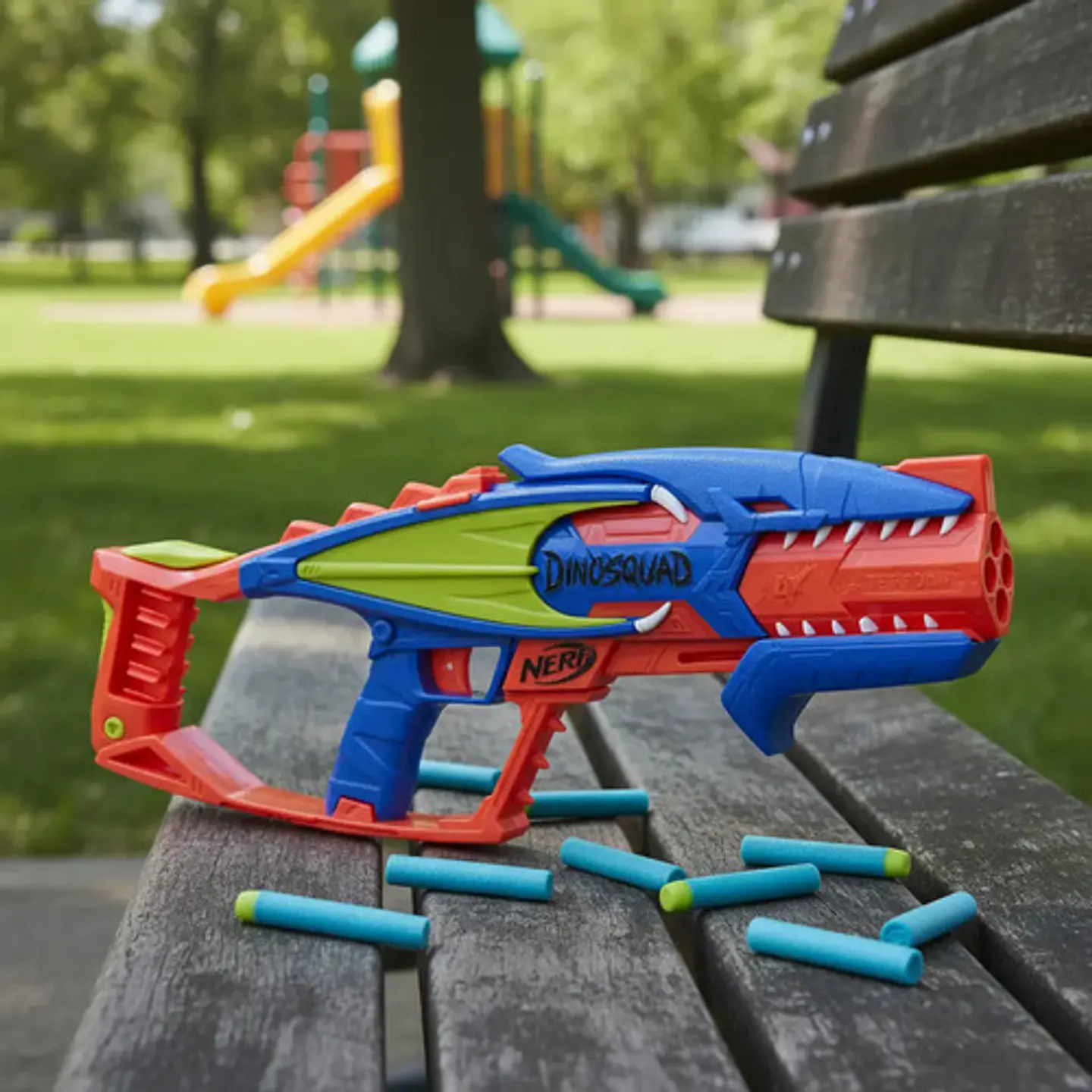 Nerf Dinosquad - Lanzador Terrodak - 12 Dardos Azul 4