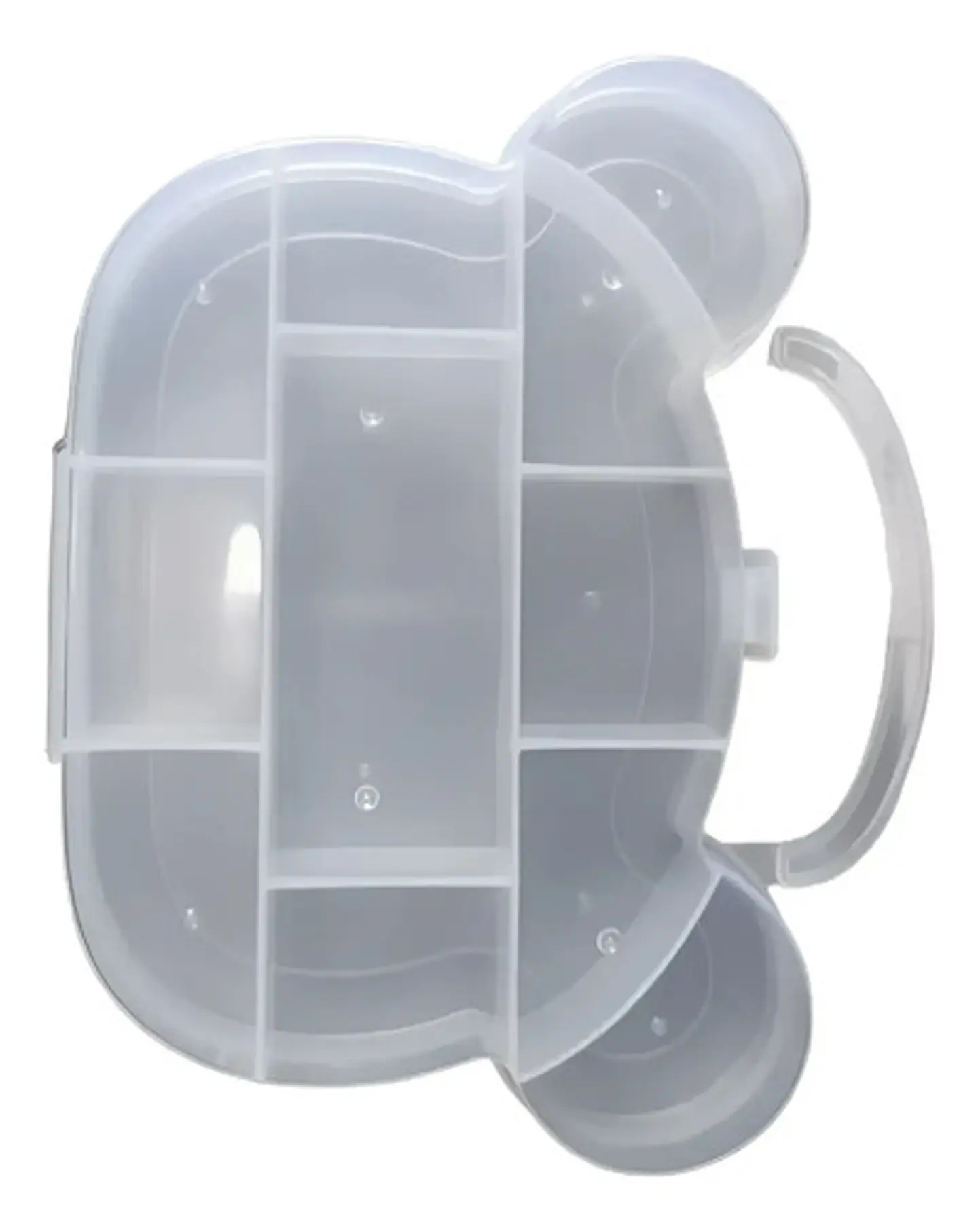 Pastillero Costurero Macrooutlet Plástico Oso 11 Compartimentos H2333 Transparente 3