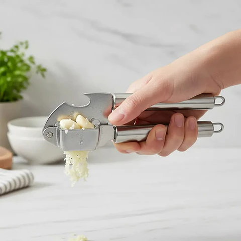 Prensa Ajo Macrooutlet Modelo 1680 Acero Ergonómica Cocina