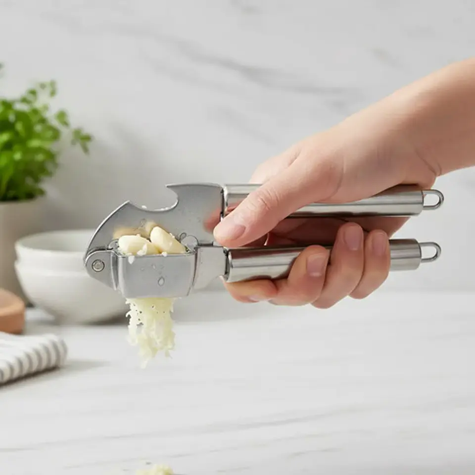 Prensa Ajo Macrooutlet Modelo 1680 Acero Ergonómica Cocina 1