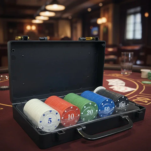 Texas Juego Poker Set J2343-6 Maletín 100 Fichas Numeradas Plástico