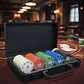 Texas Juego Poker Set J2343-6 Maletín 100 Fichas Numeradas Plástico - Miniatura 1