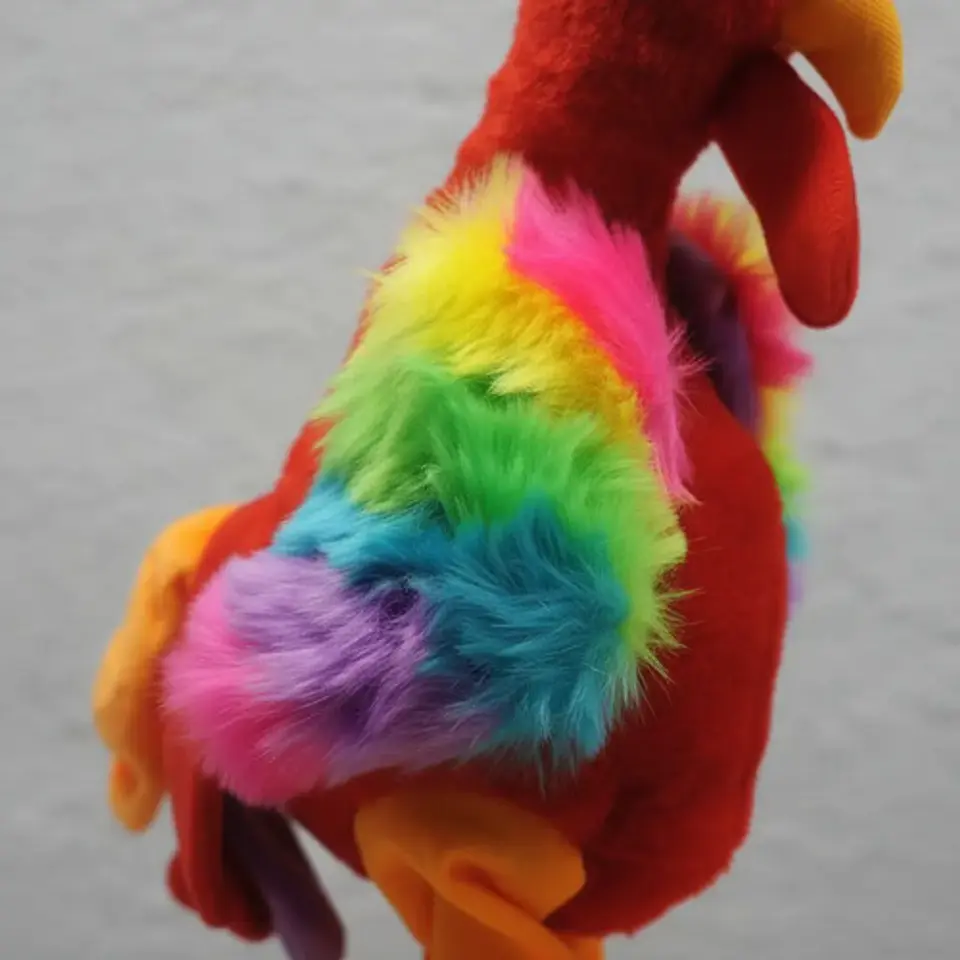 Peluche Zoológico Gallo Pollo Movimiento Ref 2390-4 3