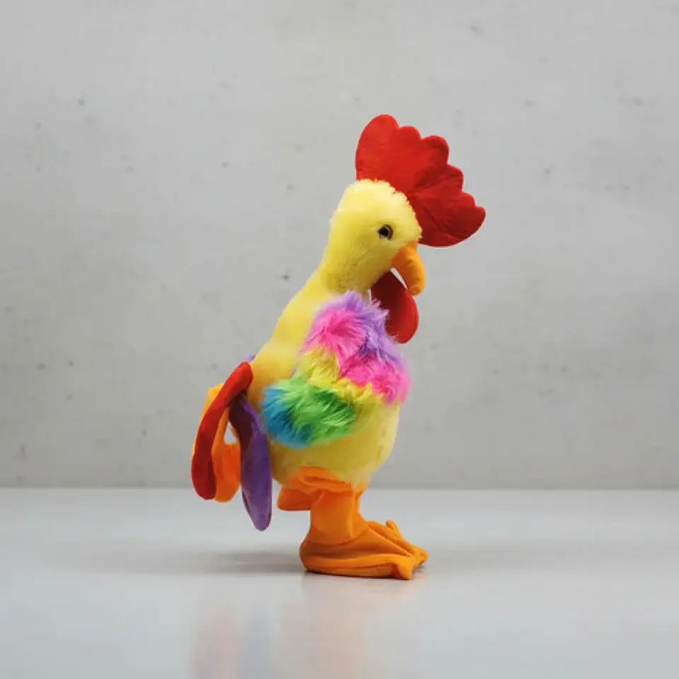 Peluche Zoológico Gallo Pollo Movimiento Ref 2390-4 8