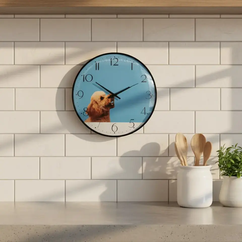 Reloj De Pared Cocina Perros Decorativo Hogar Hora 2