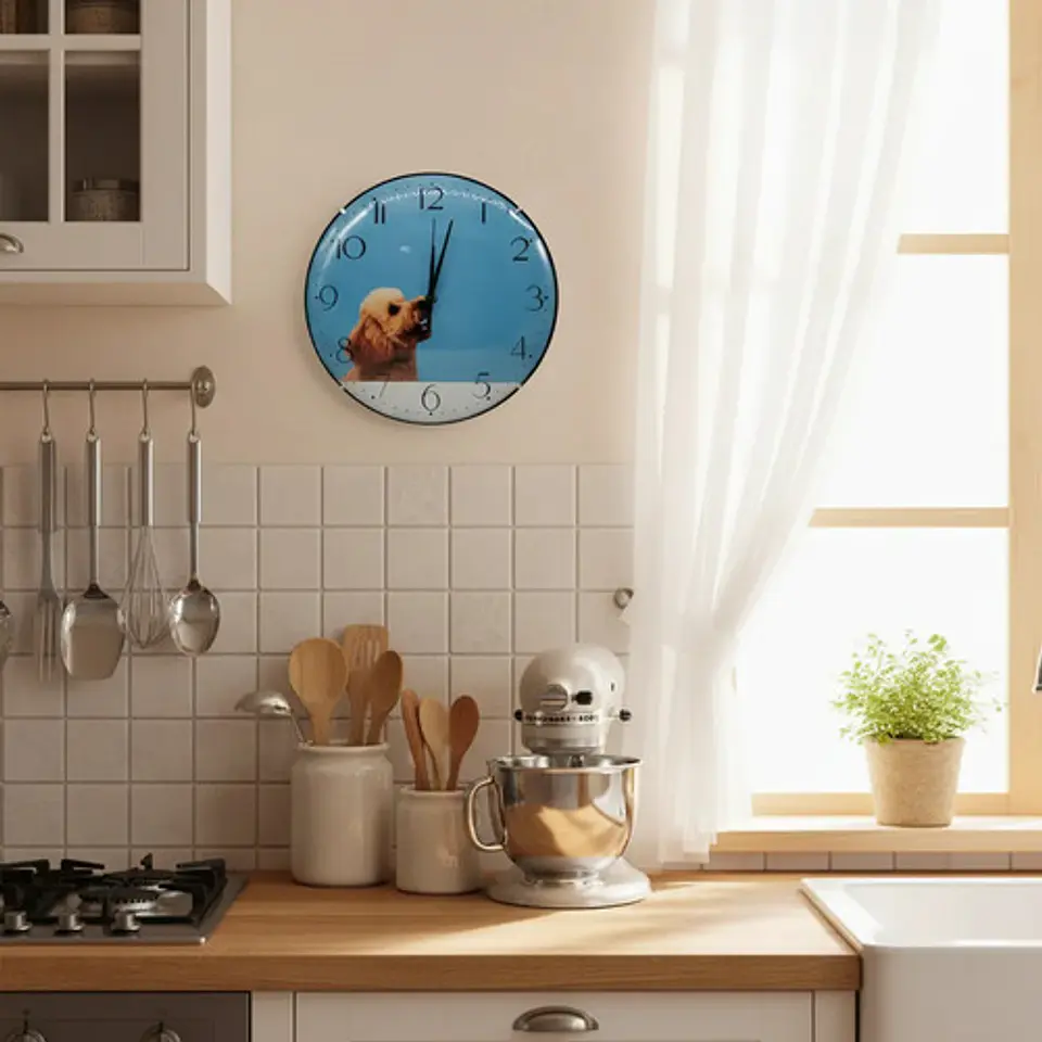 Reloj De Pared Cocina Perros Decorativo Hogar Hora 3