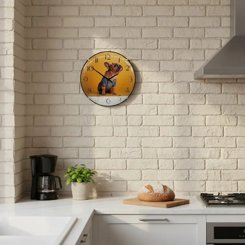 Reloj De Pared Cocina Perros Decorativo Hogar Hora 7
