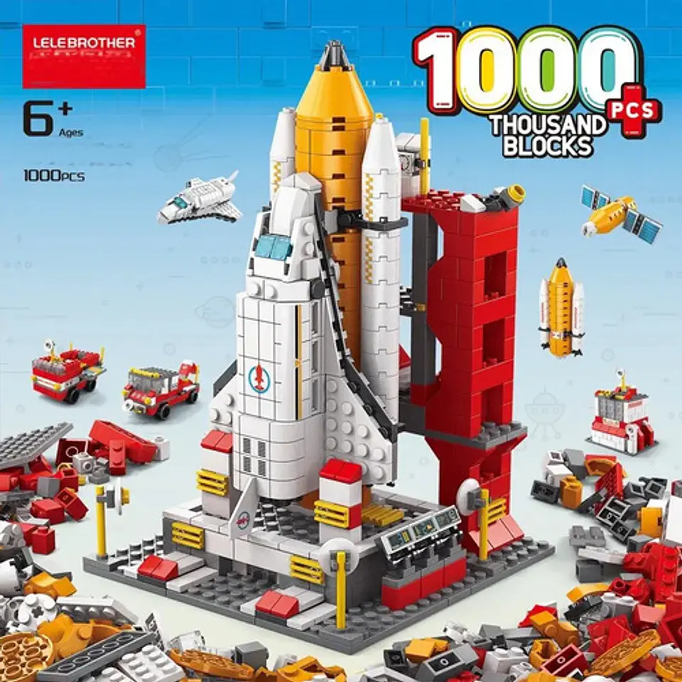 Bloques Carro Estación Espacial Armar 1000pcs 6en1 8832-1 Cantidad De Piezas 1000 3