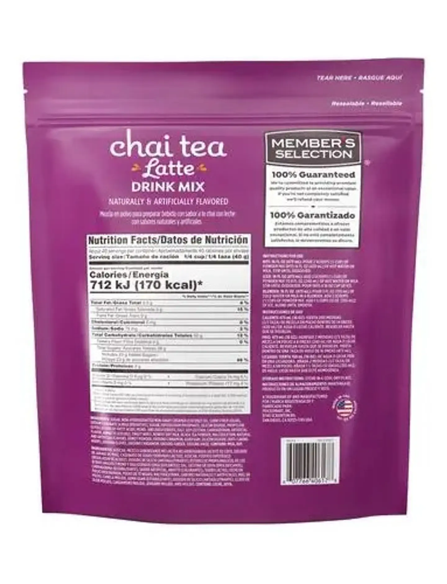 Té Chai Latte Members S. 1,58kg - Unidad 3