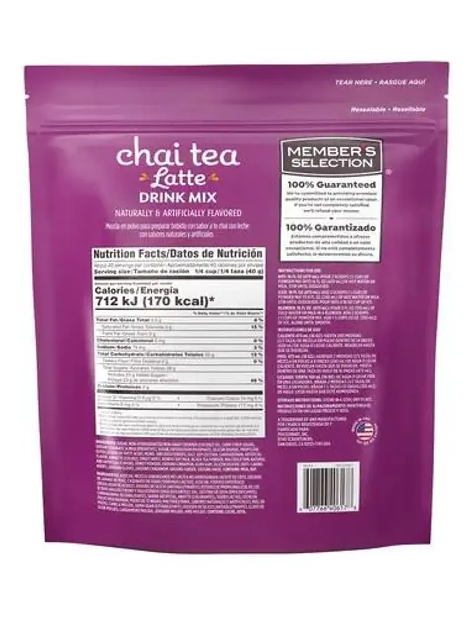 Té Chai Latte Members S. 1,58kg - Unidad 3