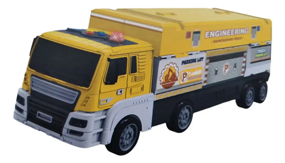 Carro Camión Construcción 2en1 660-s19 31x38x50cm Color Amarillo 3