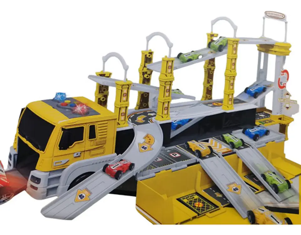 Carro Camión Construcción 2en1 660-s19 31x38x50cm Color Amarillo 4