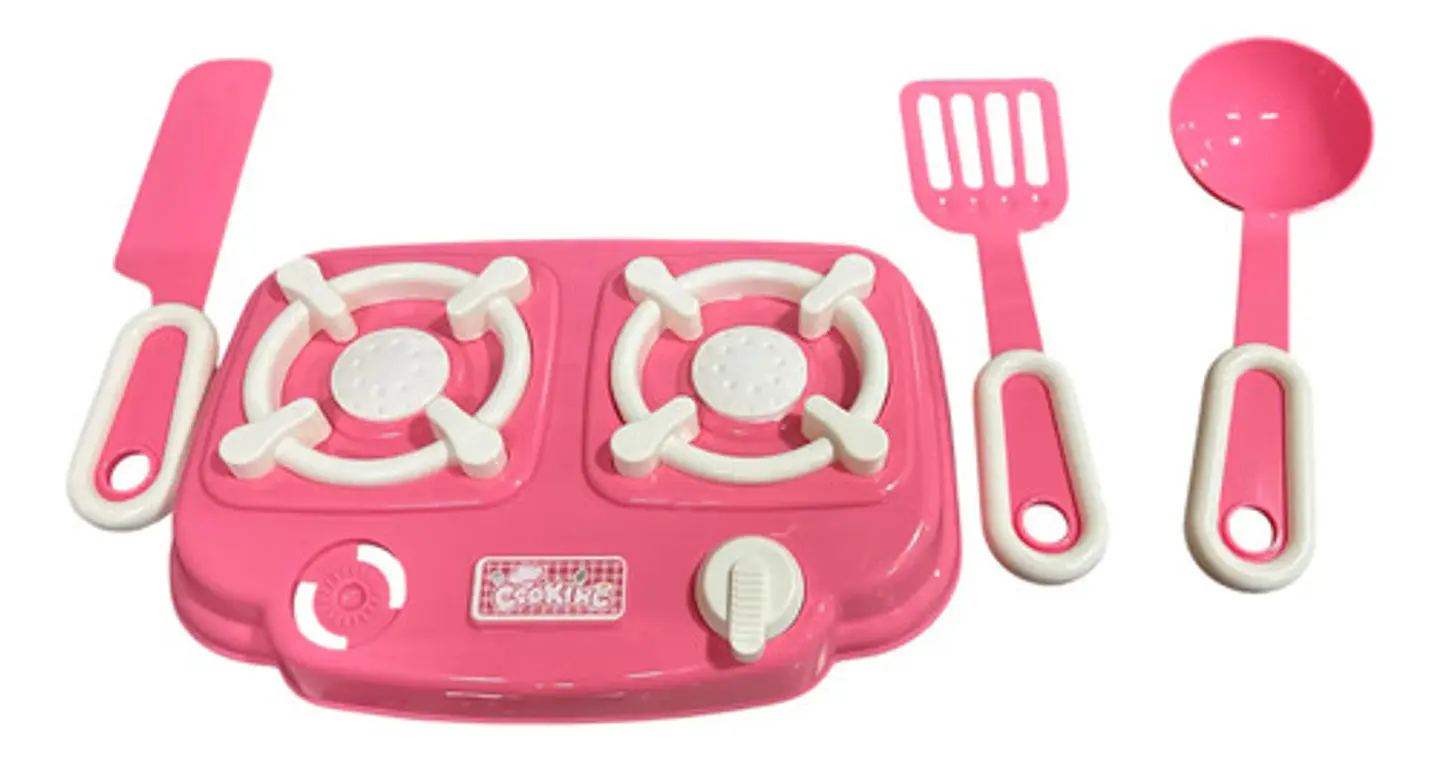 Set Cocina Juguete Niños Rosa Plástico Abs 15 Piezas Tetera Ollas Cooker 2