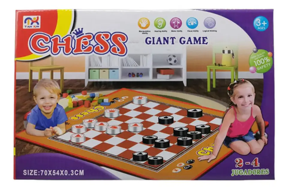 Ajedrez Enrollable Chess Giant Game 70x54cm Español 3315 5