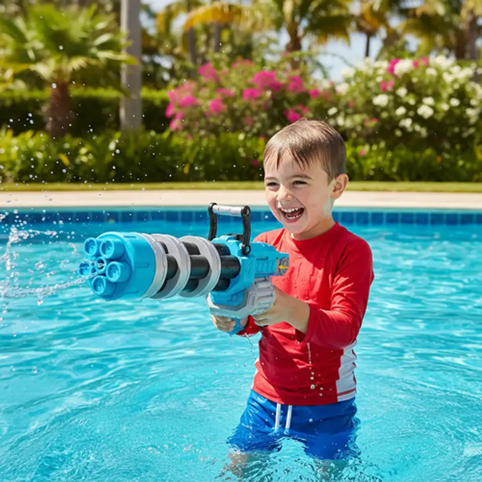 Pistola Agua Piscina Juguete Eléctrico   4