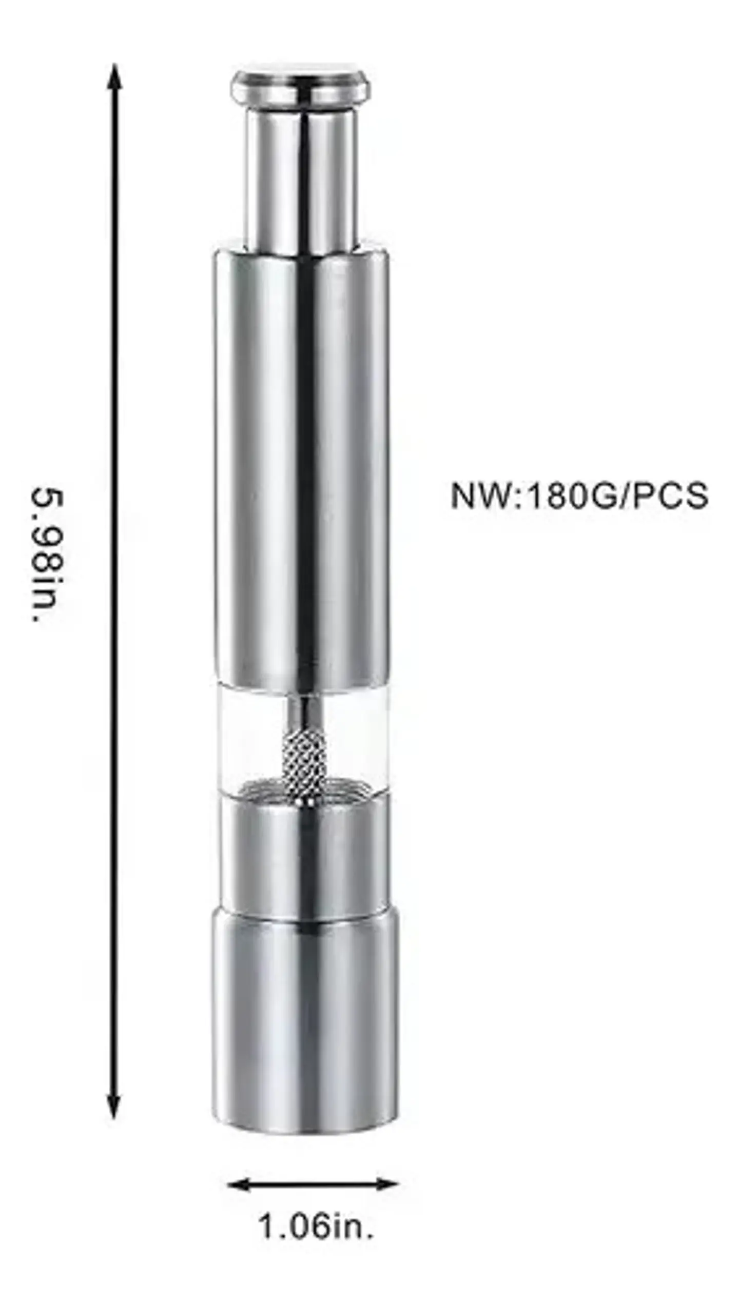 Condimentero De Acero Inoxidable Especias Pimentero Molino 5
