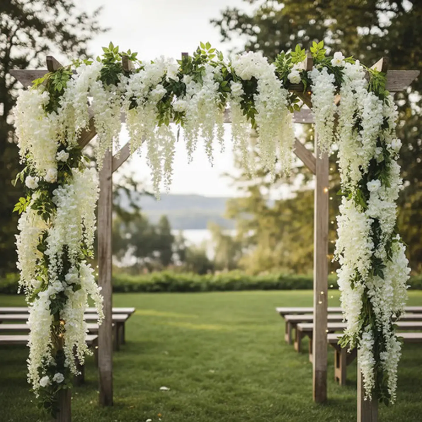 Flores Artificiales Colgantes Decoración Boda Hogar 12 Racim 2