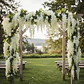 Flores Artificiales Colgantes Decoración Boda Hogar 12 Racim - Miniatura 2