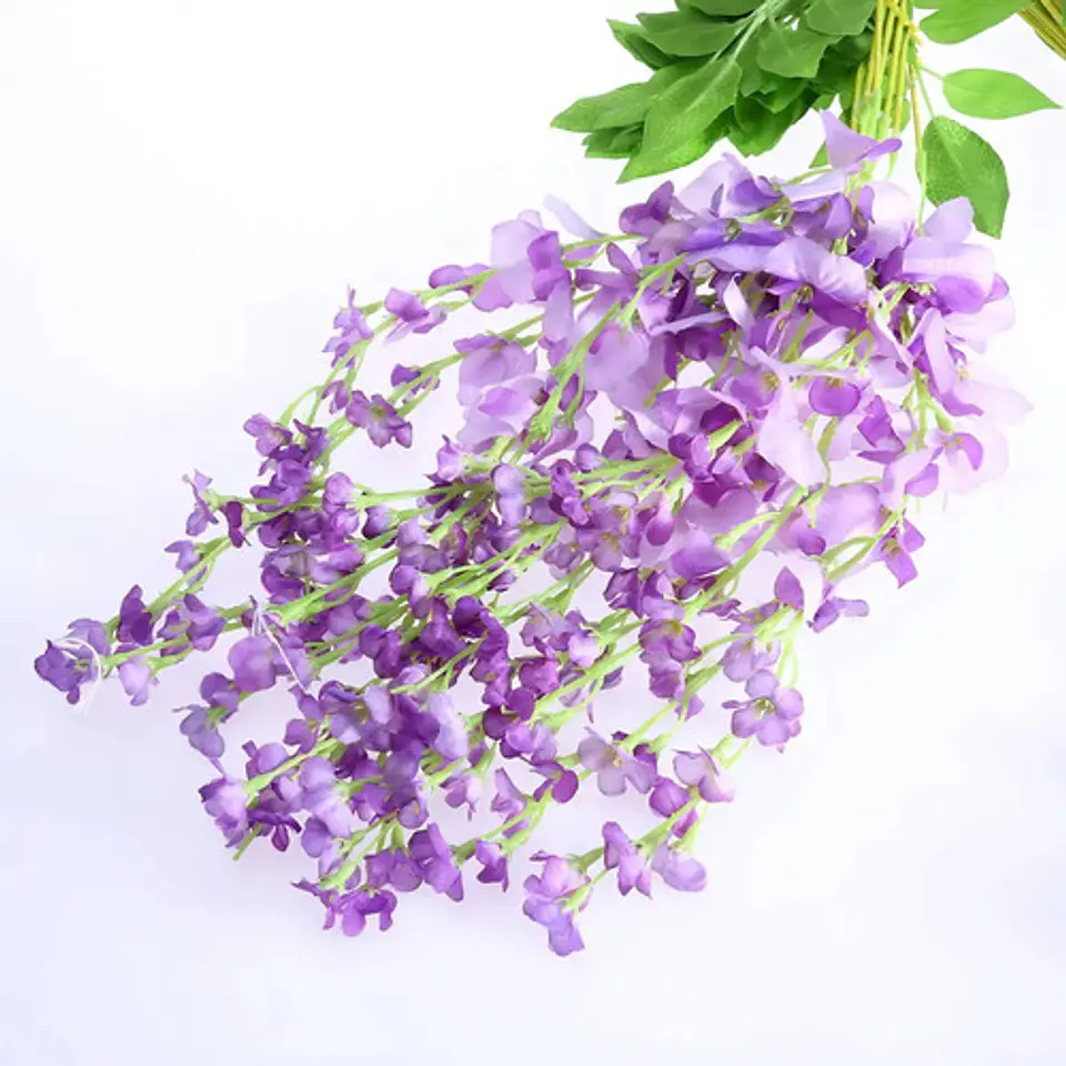 Flores Artificiales Colgantes Decoración Boda Hogar 12 Racim 9