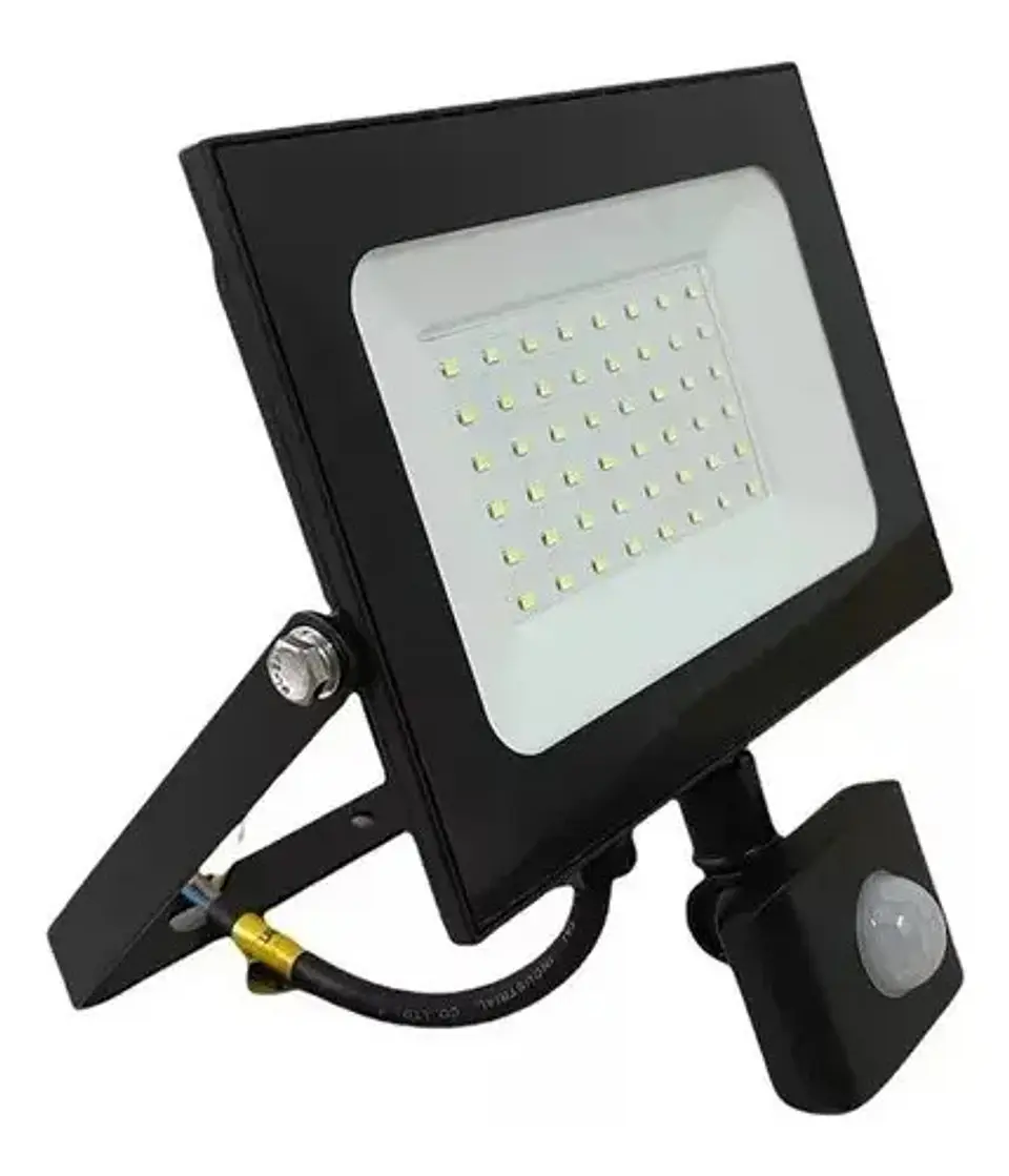 Reflector Led Daliz 1407m 30w Negro Luz Blanco Frío 6500k Con Sensor 110v 3