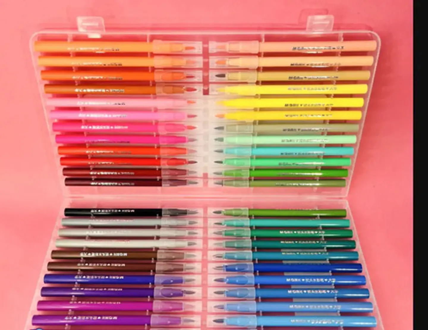 Plumón Pincel Myg Multicolor 48 Colores Tinta Water Estuche Artista 3