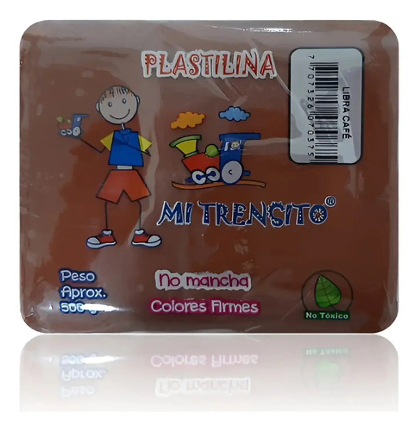Plastilina Libra 500g Und Cafe, Blanco, Azul, Amarillo 1