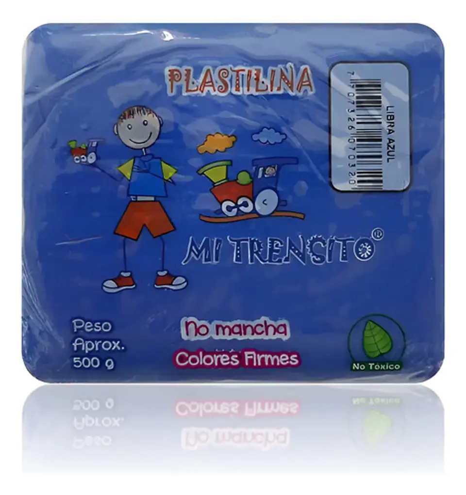 Plastilina Libra 500g Und Cafe, Blanco, Azul, Amarillo 7