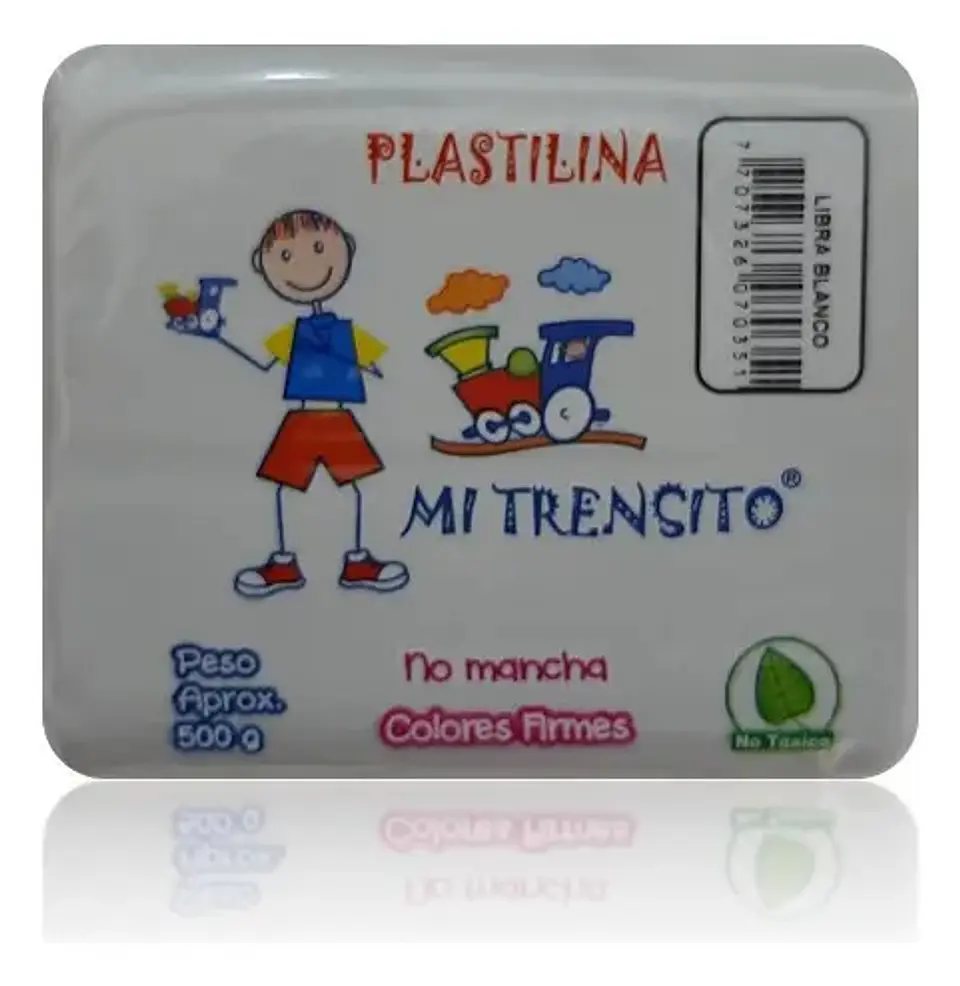 Plastilina Libra 500g Und Cafe, Blanco, Azul, Amarillo 14