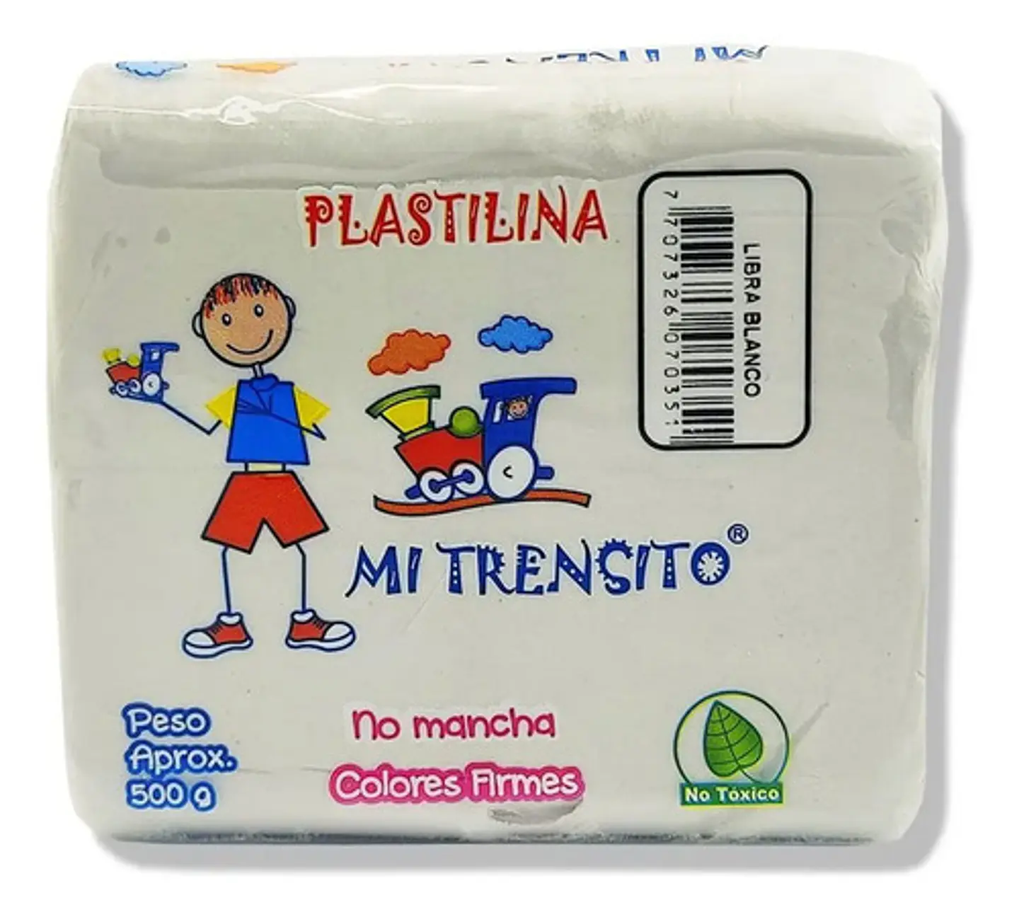 Plastilina Libra 500g Und Cafe, Blanco, Azul, Amarillo 15
