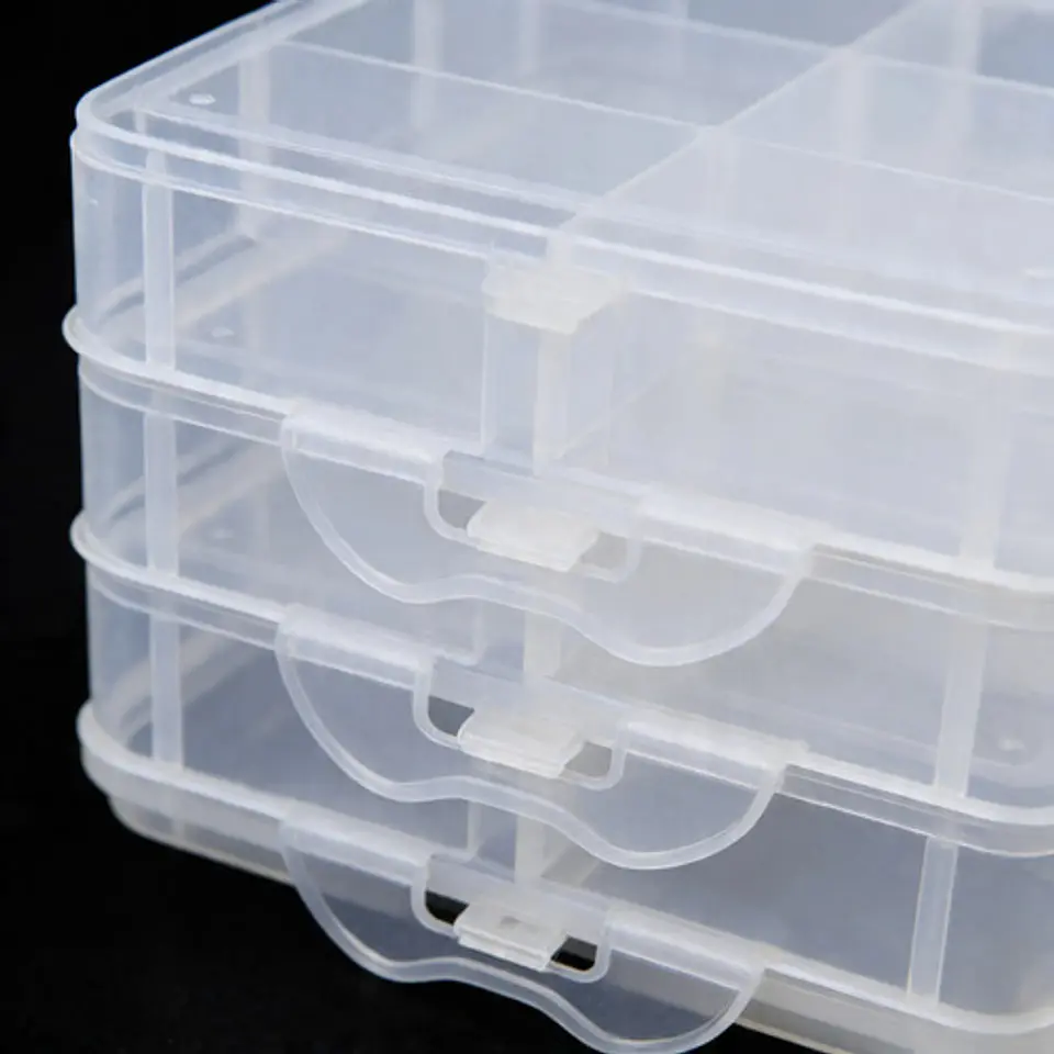 Caja Almacenar Con Asa Divisiones Moviles 3pcs 3