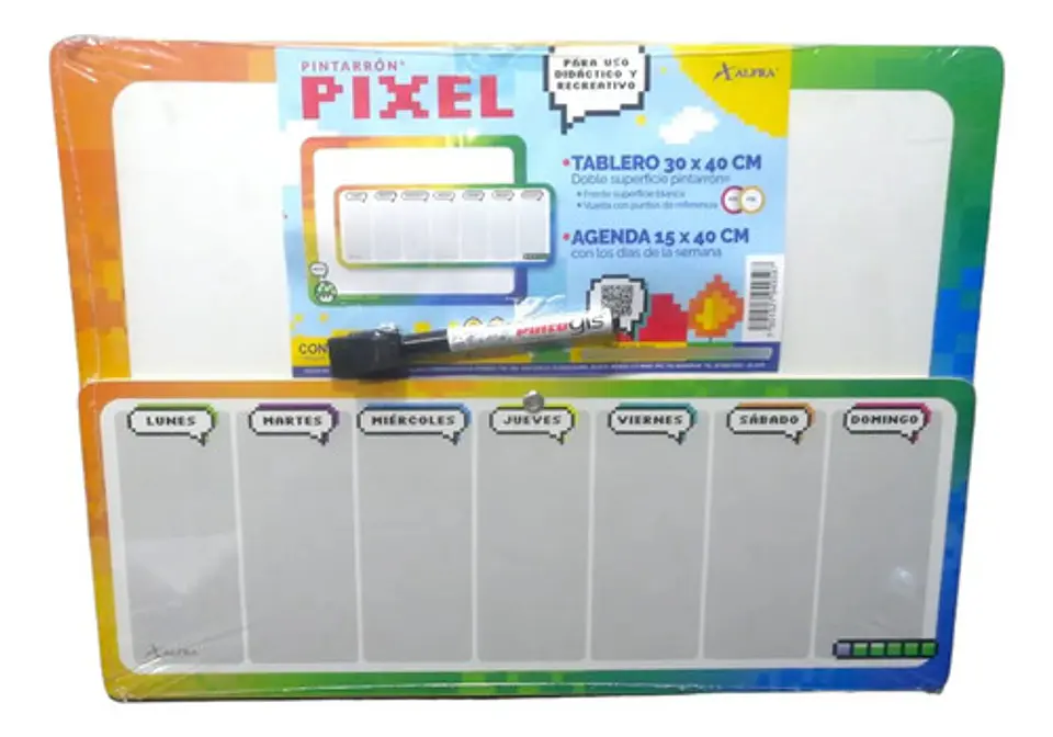 Tablero Y Horario Agenda Borrable Pixel Marcador Y Borrador  1