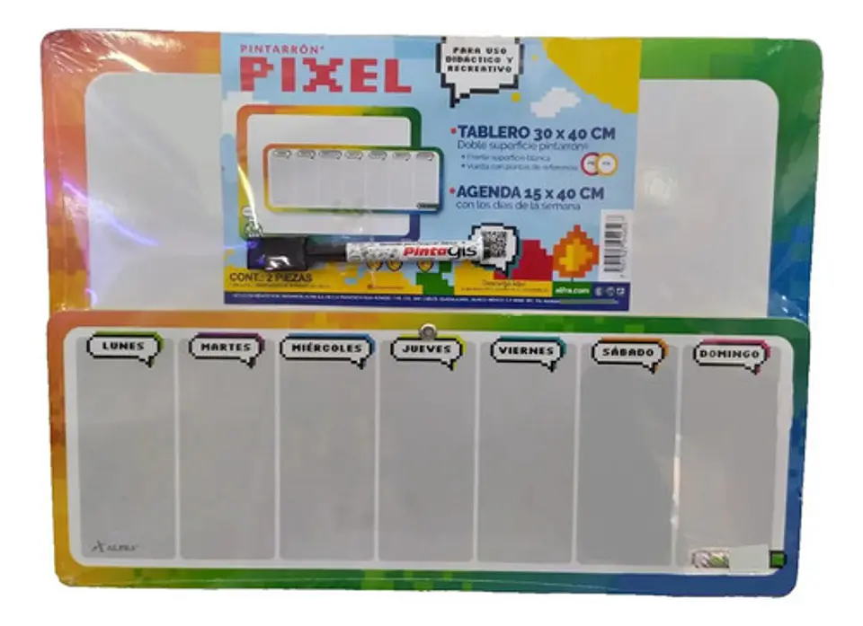 Tablero Y Horario Agenda Borrable Pixel Marcador Y Borrador  5